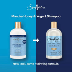 SheaMoisture Manuka Honey & Yogurt Hydrate & Repair Shampoo - 13 fl oz: For Curly, Dry Hair, Moisturizing, Paraben-Free, Sulfate-Free