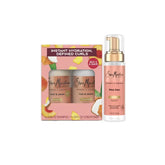 SheaMoisture Coconut and Hibiscus Frizz-Free Curl Mousse 7.5 fl oz + 26oz/2pk Curly Hair, Coconut Hibiscus Curl & Shine with Fair Trade Shea Butter