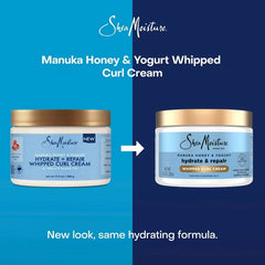 SheaMoisture Manuka Honey + Yogurt Hydrate + Repair Whipped Curl Cream - 11.5oz: Moisturizing, Strengthening, Paraben-Free, Sulfate-Free