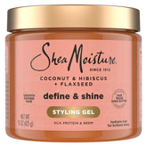 SheaMoisture Coconut & Hibiscus + Flaxseed Defining Styling Hair Gel - 15oz: Paraben-Free, Contains Shea Butter, Dry Hair