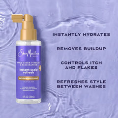 SheaMoisture Anti-Dandruff Spray - Apple Cider Vinegar & Niacinamide - 4 fl oz: Deep Hydration, Soothing, Nourishing, Dry Hair