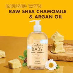 SheaMoisture Baby Wash & Shampoo Raw Shea + Chamomile + Argan Oil Calm & Comfort for All Skin Types - 13 fl oz
