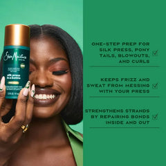 SheaMoisture Silk Press In a Bottle - Prep Cream - 3.3 fl oz: For Curly Hair, Moisturizing, Mandarin, Bergamot