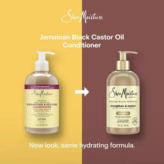 SheaMoisture Jamaican Black Castor Oil Strengthen & Restore Conditioner - 13 fl oz: Moisturizing, Deep Hydration, For Textured Hair
