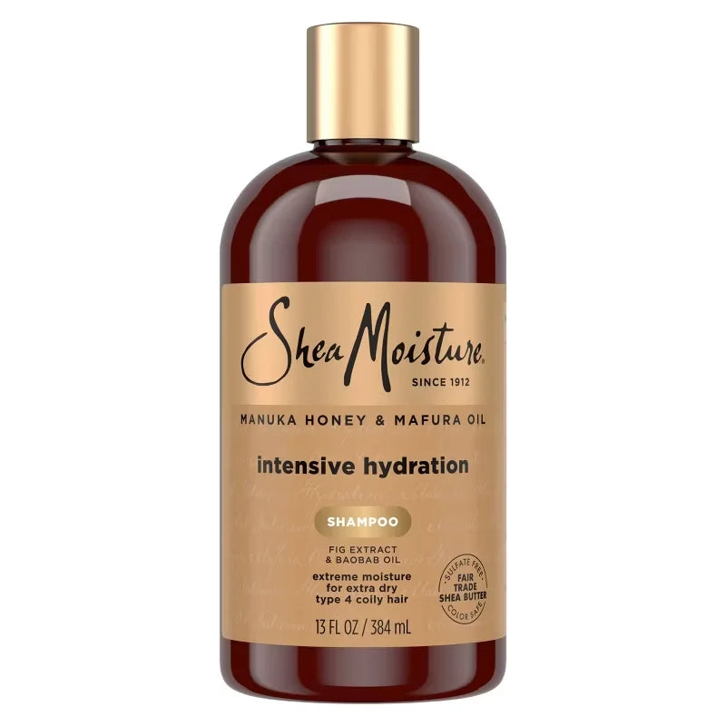 SheaMoisture Manuka Honey & Mafura Hair Oil Intensive Hydration Shampoo - 13 fl oz: Textured & Coarse, Sulfate-Free, Vitamin C, Liquid