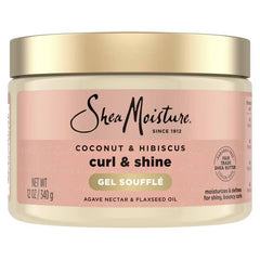 SheaMoisture Coconut and Hibiscus Curling Gel For Thick Curly Hair - 12oz: Paraben-Free, Silicone-Free, Contains Shea Butter