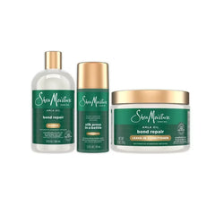 SheaMoisture Silk Press In a Bottle - Prep Cream 3.3 fl oz + 13 fl oz Bond Repair Shampoo + 11 fl oz Bond Repair Leave-In Conditioner