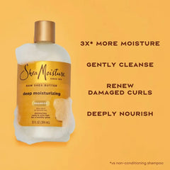 SheaMoisture Raw Shea Butter Deep Moisturizing Shampoo - 13 fl oz: Nourishes Textured & Curly Hair, No Sulfates