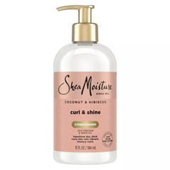 SheaMoisture Coconut and Hibiscus Curl & Shine Conditioner 13 fl oz + Curl Enhancing Smoothie For Thick Curly Hair + 12 oz