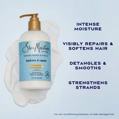 SheaMoisture Manuka Honey & Yogurt Hydrate & Repair Conditioner - 13 fl oz: Textured & All Hair Types, Moisturizing Formula