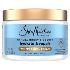 SheaMoisture Manuka Honey + Yogurt Hydrate + Repair Whipped Curl Cream - 11.5oz: Moisturizing, Strengthening, Paraben-Free, Sulfate-Free