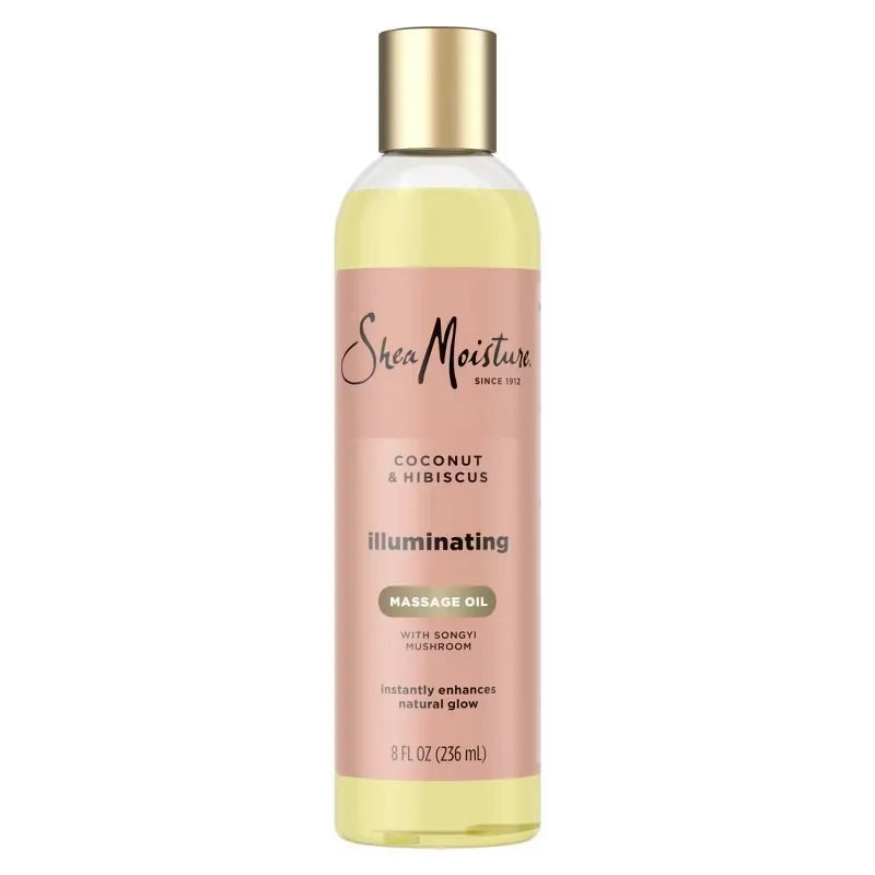 SheaMoisture Coconut and Hibiscus Bath Body and Massage Oil - 8 fl oz: Deep Hydration, Softening, Recommended for Dry Skin