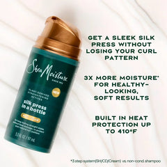 SheaMoisture Silk Press In a Bottle - Prep Cream - 3.3 fl oz: For Curly Hair, Moisturizing, Mandarin, Bergamot