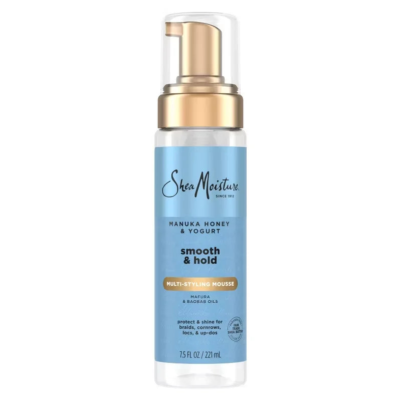 SheaMoisture Manuka Honey & Yogurt Smooth & Hold Multi-Styling Hair Mousse - 7.5 fl oz: Paraben-Free, Phthalate-Free
