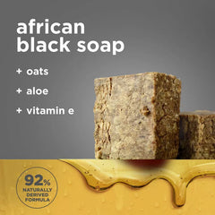 SheaMoisture Body Wash Calm & Clearing - African Black Soap with Aloe & Vitamin E - 18 fl oz: Paraben-Free, Whole Body, Gel