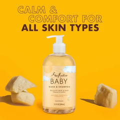 SheaMoisture Baby Wash & Shampoo Raw Shea + Chamomile + Argan Oil Calm & Comfort for All Skin Types - 13 fl oz