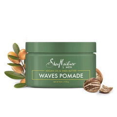 SheaMoisture Men Waves Pomade - Argan Oil & Shea Butter - 4oz: Paraben-Free, Phthalate-Free, For Wavy & Normal Hair