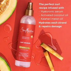 SheaMoisture Curl Stretch Refresher Spray Kalahari Melon Oil & Marula Oil Infused with Hyaluronic Serum for Type 4 Hair - 8 fl oz