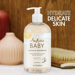 SheaMoisture Baby Wash & Shampoo 100% Virgin Coconut Oil Hydrate & Nourish for Delicate Skin - 13 fl oz