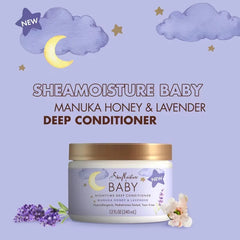 SheaMoisture Baby Manuka Honey & Lavender Nighttime Deep Conditioner - 12 fl oz: Moisturizing, Hypoallergenic, Paraben-Free