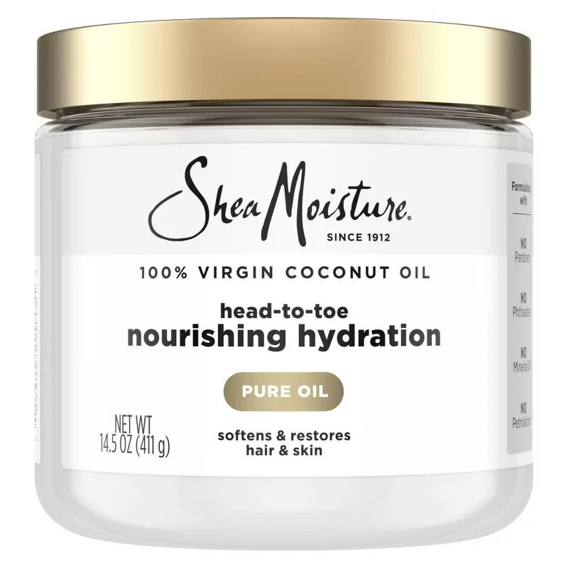SheaMoisture 100% Extra Virgin Coconut Oil - 15 fl oz: Moisturizing Cream for Hands, Legs & Whole Body