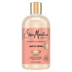 SheaMoisture Coconut and Hibiscus Curl and Shine Shampoo - 13 fl oz: For Curly Hair, Paraben-Free, Sulfate-Free, Liquid